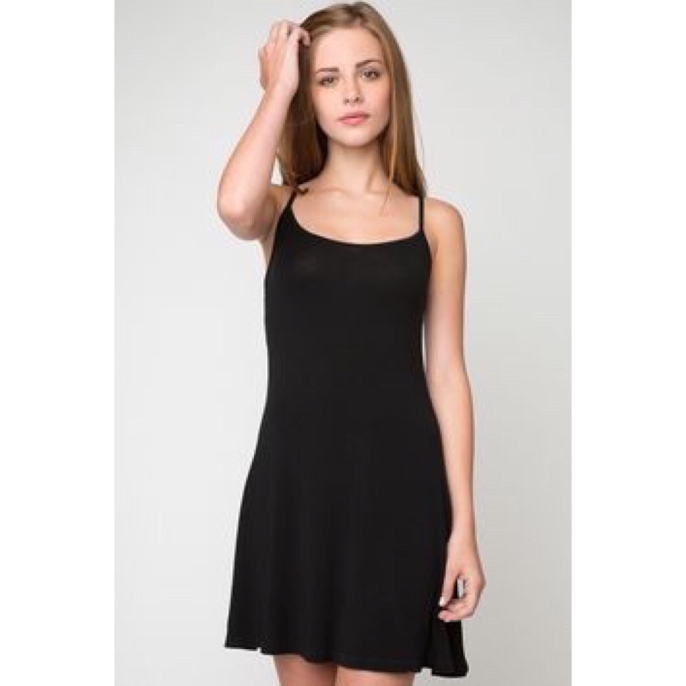 Brandy Melville Stretchy Black Slip Dress OSFM